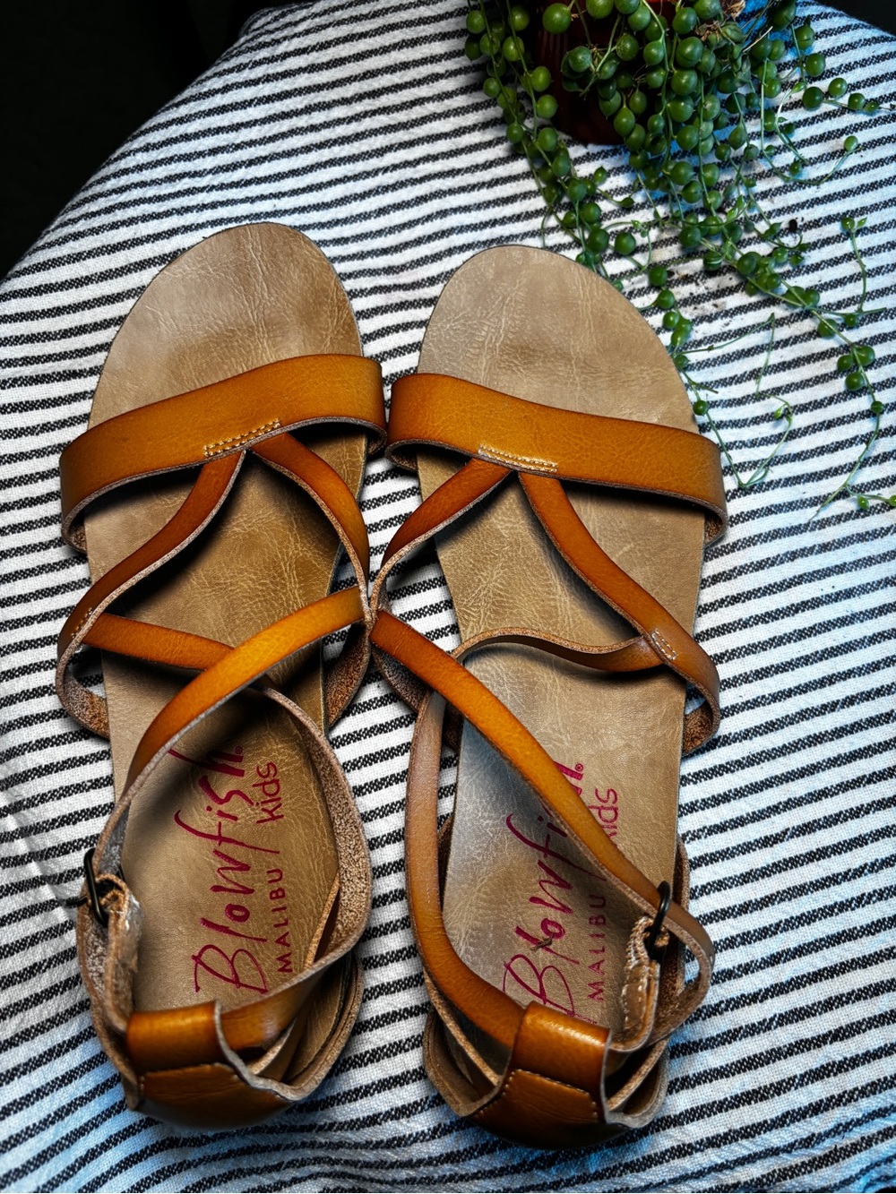 Blowfish Malibu Tan Strappy Sandals Kids Size Youth 4.5